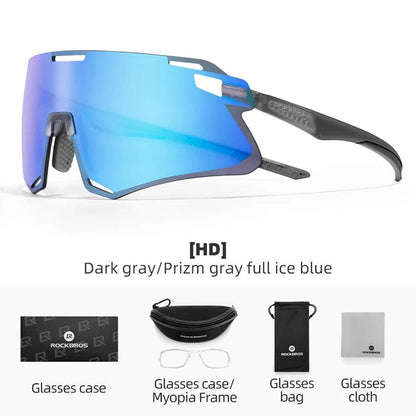 ROCKBROS Cycling Glasses Lightweight Frameless Bike Glasses High-Definition Lenses Road Bicycle Protection Goggles Sport Eyewear