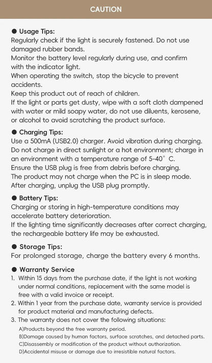 ROCKBROS BicycleTaillight Smart Brake Sensing Day/Night Sensing Waterproof Type-C Cycling Taillight Bike Accessories R Series