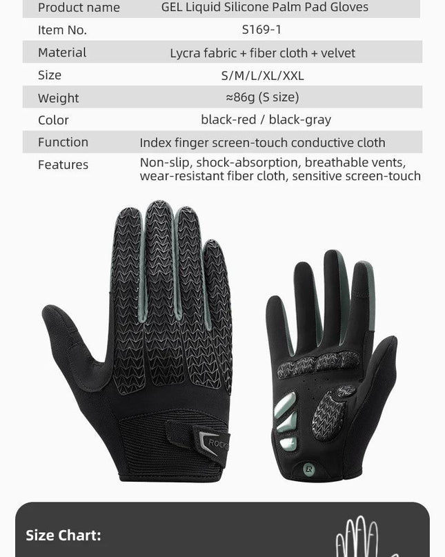 ROCKBROS Windproof Cycling Gloves Touch Screen Riding MTB Bike Bicycle Gloves Thermal Warm Motorcycle Winter Autumn Bike Gloves