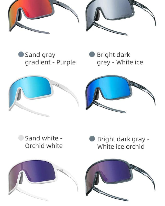 ROCKBROS Cycling Glasses Outdoor Bike Sunglasses UV400 Eyewear Sports Eye Protection Windproof Riding Big Frame Polarized Glasse