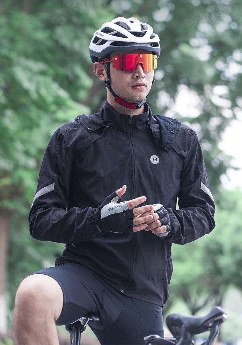 ROCKBROS Cycling Jacket Bicycle Men Jersey Breathable Clothing MTB Women Windproof Reflective Quick Dry Coat Sports Equipment