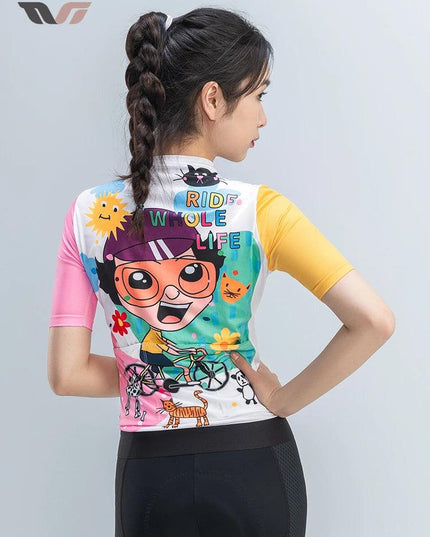 ROCKBROS TVI Women Cycling Jersey Summer Quick Dry Ciclismo Bike Clothes Anti-Uv Breathable Mountain Female Clothing Asian Size