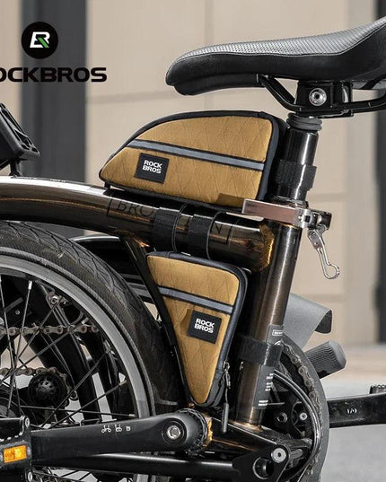 ROCKBROS Portable Bicycle Bags for Folding Bike Brompton Nylon Triangle Tube Bag Travel Casual Commute Tools Bag Bike Accessory