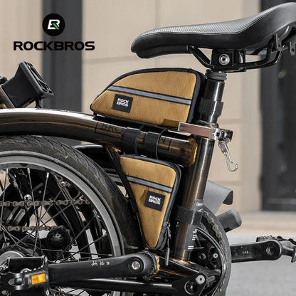 ROCKBROS Portable Bicycle Bags for Folding Bike Brompton Nylon Triangle Tube Bag Travel Casual Commute Tools Bag Bike Accessory