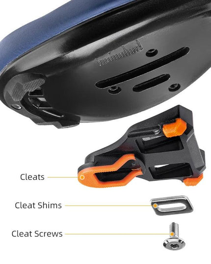 ROCKBROS Pedal Self-locking Carbon Fiber Bicycle Pedal For SPD System Ultralight Road Bike Pedal Cleat Platform Lock For Shimano