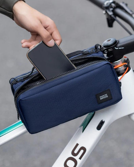 ROCKBROS Bicycle Top Tube Bag 2L Capacity Scratch-Resistant Road Mountain Bike Frame Bag Cycling Tools Bag Stable Elastic Band