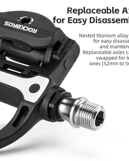ROCKBROS Pedal Self-locking Carbon Fiber Bicycle Pedal For SPD System Ultralight Road Bike Pedal Cleat Platform Lock For Shimano