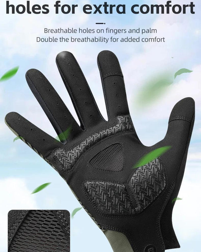 ROCKBROS Cycling Gloves Spring Summer Gloves Touch Screen Anti-slip Breathable MTB Road Bike Running Fitness Gym Motor Gloves