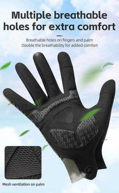 ROCKBROS Cycling Gloves Spring Summer Gloves Touch Screen Anti-slip Breathable MTB Road Bike Running Fitness Gym Motor Gloves