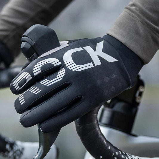 ROCKBROS Bike Glove Winter Warm Windproof Gloves Fleece Long Finger Touch screen Gloves Outdoor Sports Running Riding Mittens