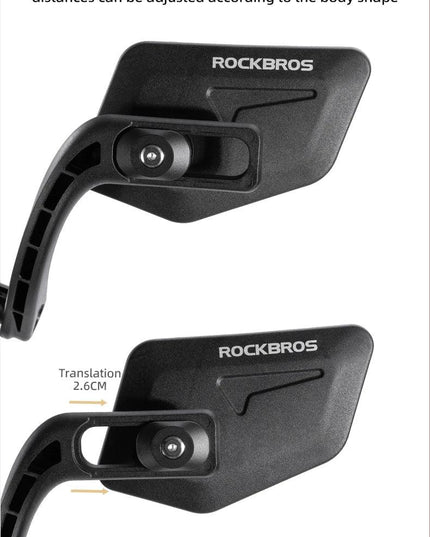 ROCKBROS Bicycle Mirrors MTB Bike HD Grip Plug In Bicycle Rearview Mirror 360° Adjustable Rotating Plane Mirror Bike Accessories