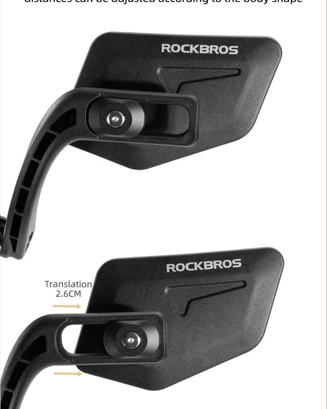 ROCKBROS Bicycle Mirrors MTB Bike HD Grip Plug In Bicycle Rearview Mirror 360° Adjustable Rotating Plane Mirror Bike Accessories