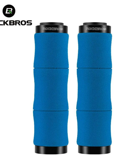 ROCKBROS Bamboo Joint Handlebar Grips EVA MTB Bike With Dust Plug Soft Ultralight Bicycle Handle Alloy Cycling Accessories