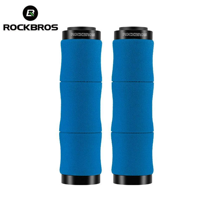 ROCKBROS Bamboo Joint Handlebar Grips EVA MTB Bike With Dust Plug Soft Ultralight Bicycle Handle Alloy Cycling Accessories