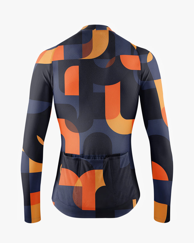 Men's Long Sleeve Geometric pattern Cycling Jersey