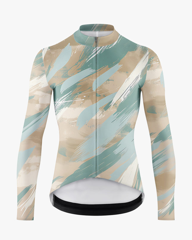 Men’s Beige & Aqua Graffiti Cycling Jersey