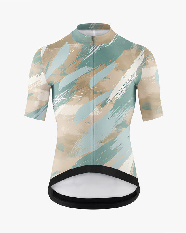 Men’s Beige & Aqua Graffiti Cycling Jersey