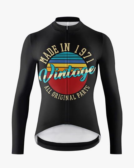 Men’s Black Vintage 1971 Cycling Jersey
