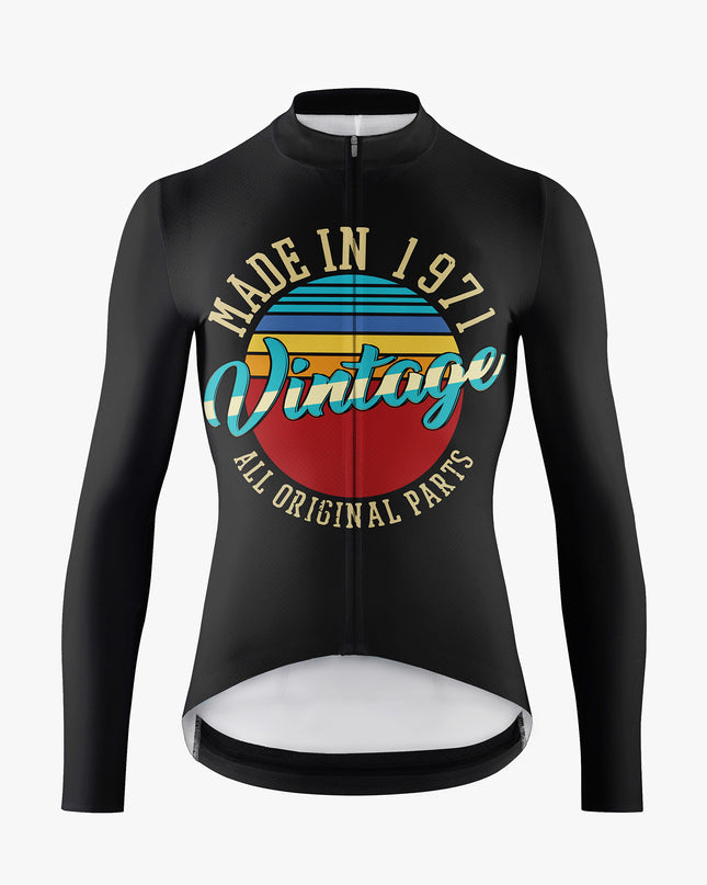 Men’s Black Vintage 1971 Cycling Jersey