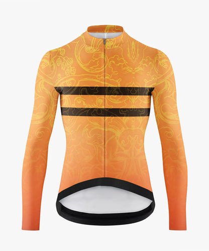 Men's Contrast Orange Cycling Jersey