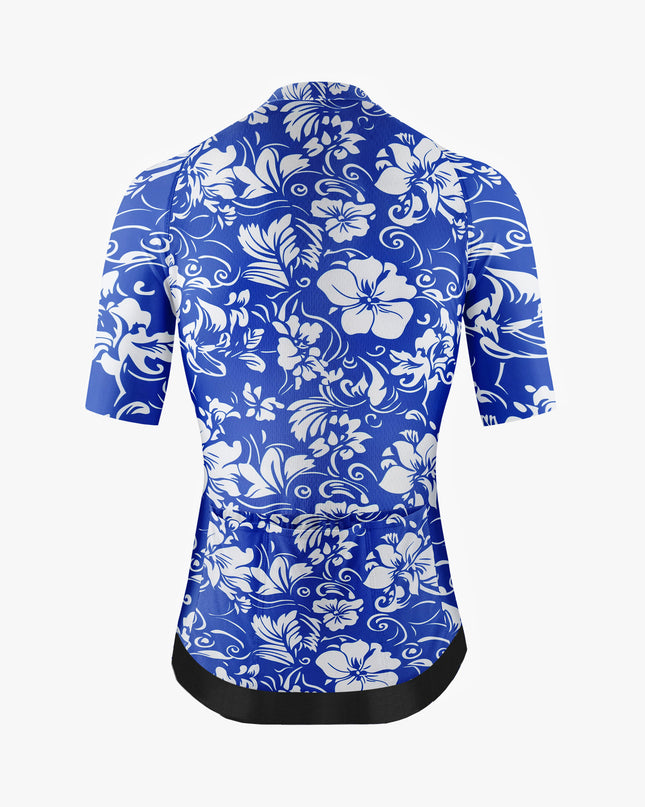 Men’s Blue Porcelain Floral Cycling Jersey