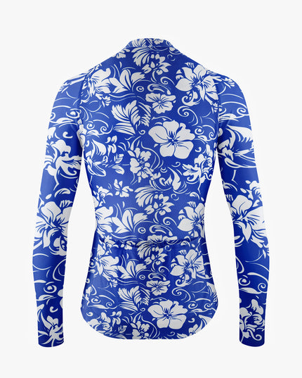 Men’s Blue Porcelain Floral Cycling Jersey