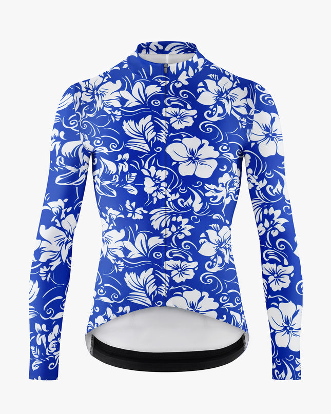 Men’s Blue Porcelain Floral Cycling Jersey