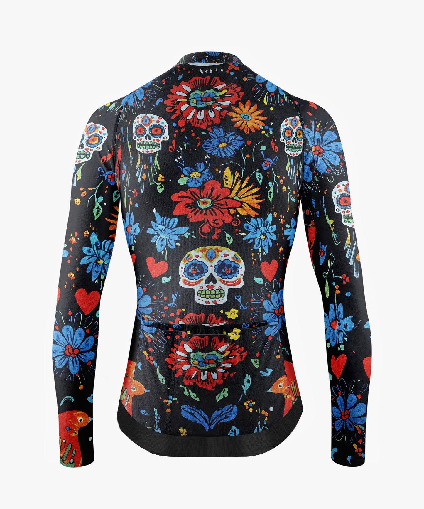 Men's Skull and Flowers Cycling Jersey