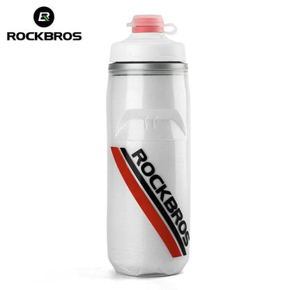 ROCKBROS Cycling Water Bottle Cold Water Insulated Thermal Silicone Bottle Fitness Outdoor Bicycle Portable 620ml Water Kettle