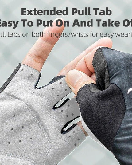 ROCKBROS Cycling Gloves Summer Bicycle Half Finger Gloves Shockproof Anti-Slip Fingerless Gloves Bike Breathable MTB Road Gloves