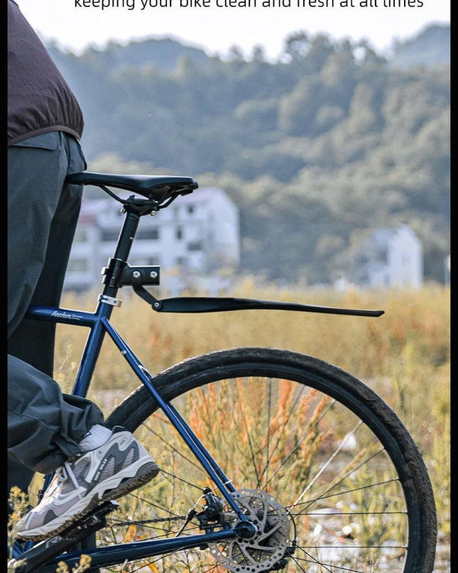 ROCKBROS Bicycle Mudguard With Taillight Quick Release Road Bike Mudguard PP Aluminum Alloy  Support Fender Adjustable Parts