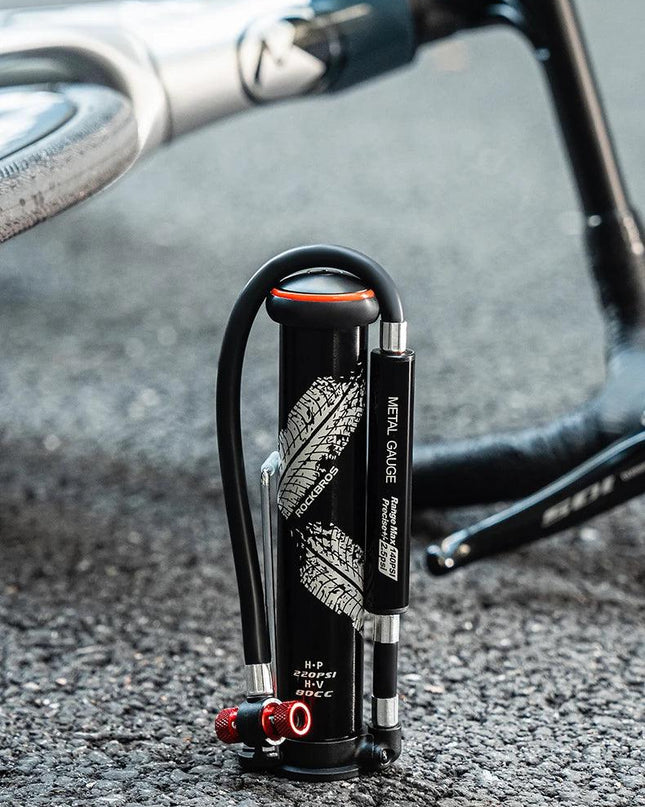 ROCKBROS Bicycle Pump 220PSI Mini Hand Air Pump Tire Inflator Schrader Presta Portable AV/FV MTB Bike Road Bike Accessories