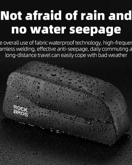 ROCKBROS Bicycle Tube Bag Magnetic Bike Front Bag Waterproof Portable Front Frame Pack Cycling Storage For MTB Road Bike