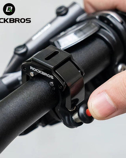 ROCKBROS Bicycle Bell Stainless Cycling Horn Mountain Road Anti-theft Alarm Horn Handlebar Bell Horn Classic Bicycle Accessories