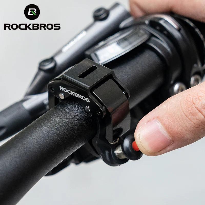 ROCKBROS Bicycle Bell Stainless Cycling Horn Mountain Road Anti-theft Alarm Horn Handlebar Bell Horn Classic Bicycle Accessories