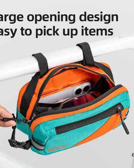 ROCKBROS Handlebar Bag  Bike Bag Portable Pannier Multi-purpose 2.5L Large Capacity Backpack Shoulder Messenger Crossbody Bags