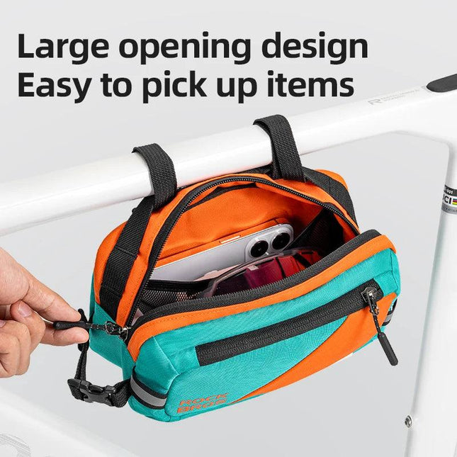 ROCKBROS Handlebar Bag  Bike Bag Portable Pannier Multi-purpose 2.5L Large Capacity Backpack Shoulder Messenger Crossbody Bags