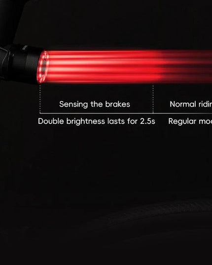 ROCKBROS Smart Bicycle Taillight Type-C Charging Auto Brake Sensing LED Rear Light Aluminum Alloy Bike Lamp Accessories Q1MAX