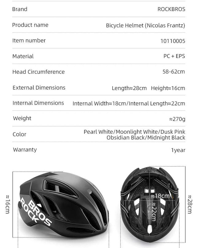 ROCKBROS Bike Helmet Outdoor Sports Safely Mountain Road Electric Scooter Helmet Integrated Molding Cycling Motorcycle Helmet