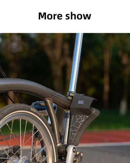ROCKBROS Folding Bicycle Waterproof Triangle Bags for Brompton Bike 0.32L Portable Mini Brompton Bag Outdoor Bike Accessories