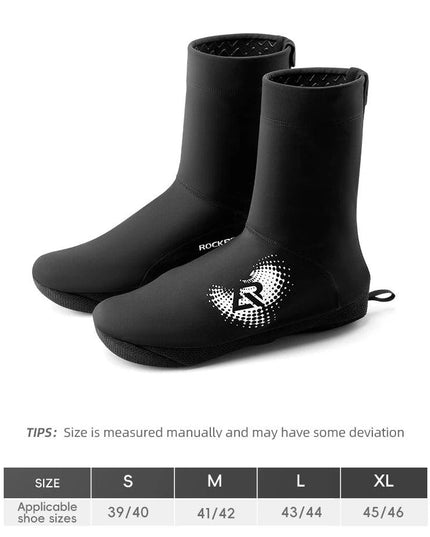 ROCKBROS Winter Cycling Shoe Covers Warm Thermal  Shoes Covers Windproof MTB Road Bike Racing Shoe Covers With YKK Zipper
