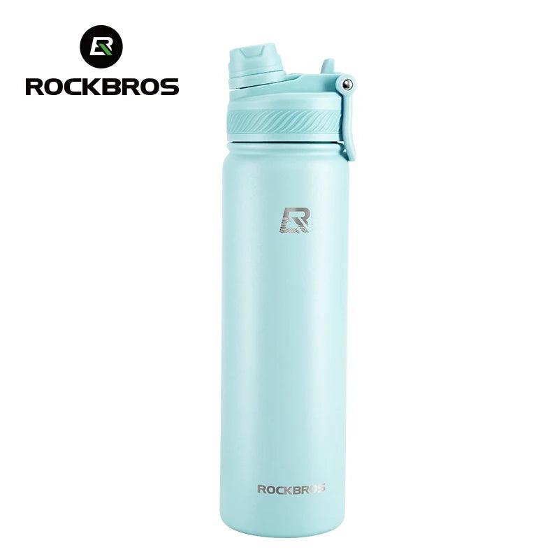 ROCKBROS 1L Thermal Water Bottle Sports Water Bottle Non Slip 304 Stainless Steel Cold And Hot Thermo Cup Cycling Hiking Equip