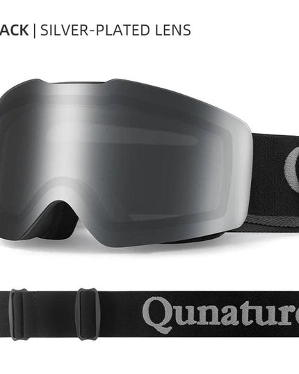 Qunature Ski Goggles Large Frame Snowboard Snow Goggles Double Layers UV400 Anti-fog Ski Glasses Skiing Outdoor Sport Eyewear
