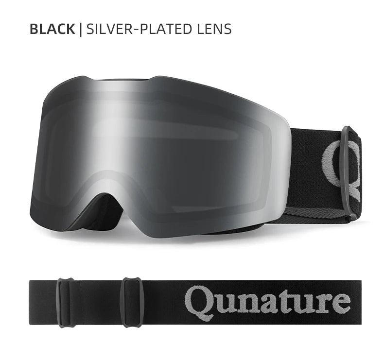 Qunature Ski Goggles Large Frame Snowboard Snow Goggles Double Layers UV400 Anti-fog Ski Glasses Skiing Outdoor Sport Eyewear