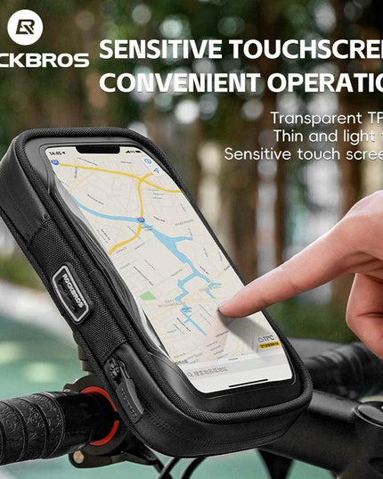 ROCKBROS Phone Bag Stand 270° Rotatable Waterproof Case Handlebar Stand Case Mount Scooter Bicycle Phone Bag Cycling Accessory