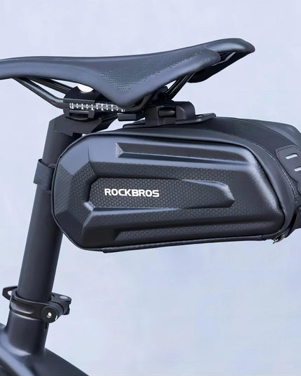 ROCKBROS1.7L Bicycle Bag Waterproof Rear Large Capatity Quick Release Seatpost Shockproof Double Zipper Rear Bag Accessories