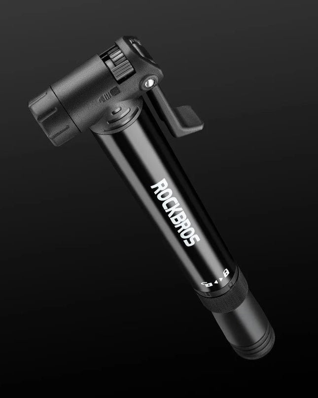 ROCKBROS Portable Pocket Pump With Ratchet 120PSI AV/FV Aluminum Alloy Ultralight Bicycle Tire Pump Inflator Cycling Tire Pump