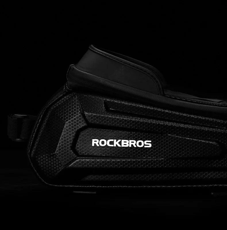 ROCKBROS Bicycle Bag Waterproof Touch Screen Cycling Bag Top Front Tube Frame MTB Road Bike Bag 6.5 Phone Case Bike Accessories