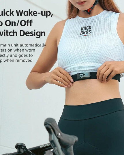 ROCKBROS H828 Heart Rate Sensor Bluetooth 4.0 ANT+ Upgrade 50H Battery Life Waterproof For Garmin Wahoo GPSPORT Bike Computer