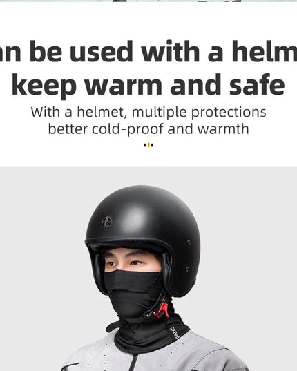 ROCKBROS Windproof Warm Winter Cycling Mask Nose Breathable Men's Black Neck Sport Scarves Sports Equipment for Running Cycling
